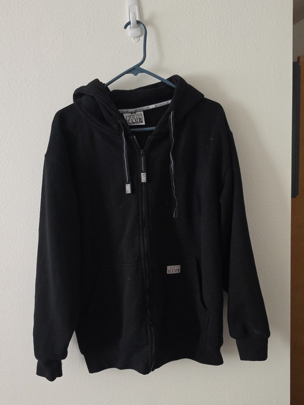 Men's Black Full-Zip Hoodie Sweater - Club Label